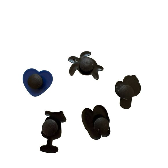 Beach Themed Croc Charms Set Of 5 Jibbitz With Cactus Turtle Wave Flip-Flops - Picture 2 of 7